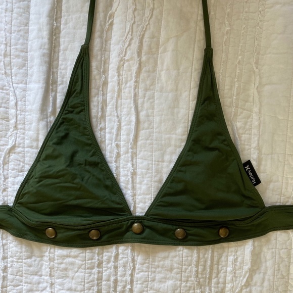 •Green & Gold Hurley Swim Top• - Picture 1 of 1